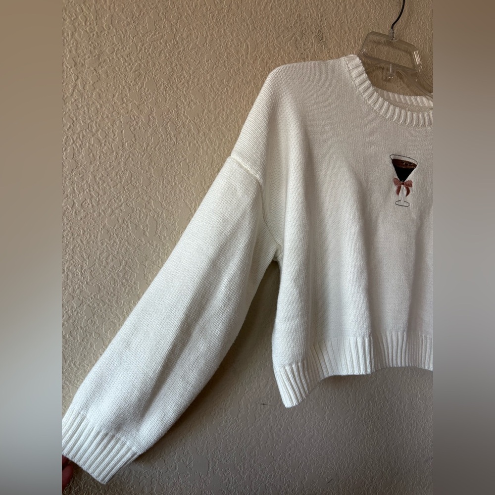 Moon & Madison Espresso Martini Cropped Sweater Size S - Picture 2 of 9
